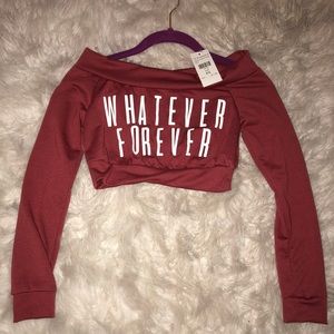 Fashions Nova whatever long sleeve crop